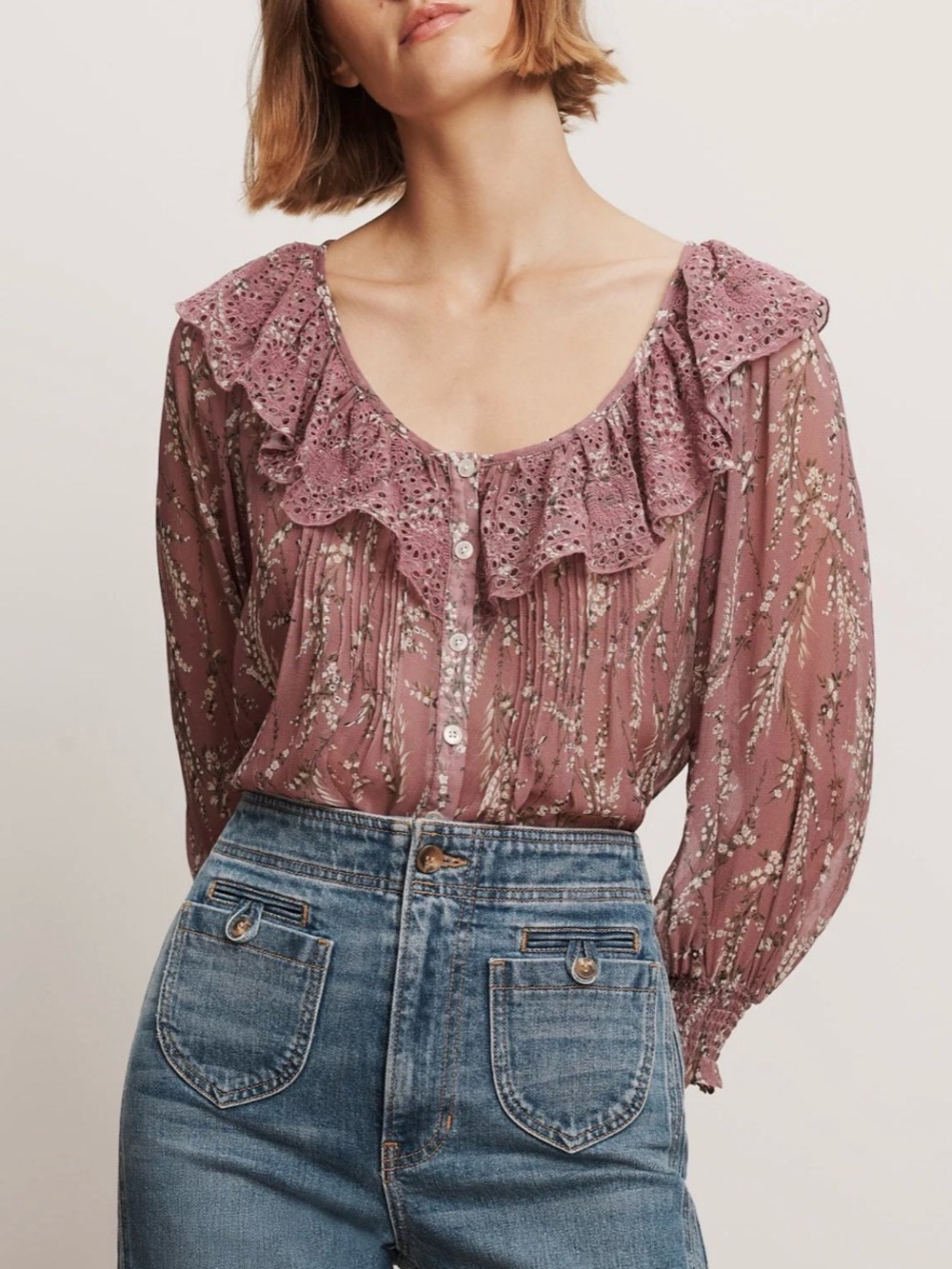 NEW Veronica Beard Hewitts Floral Blouse 4